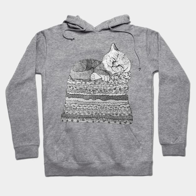 Sleeping cat hoodie clearance